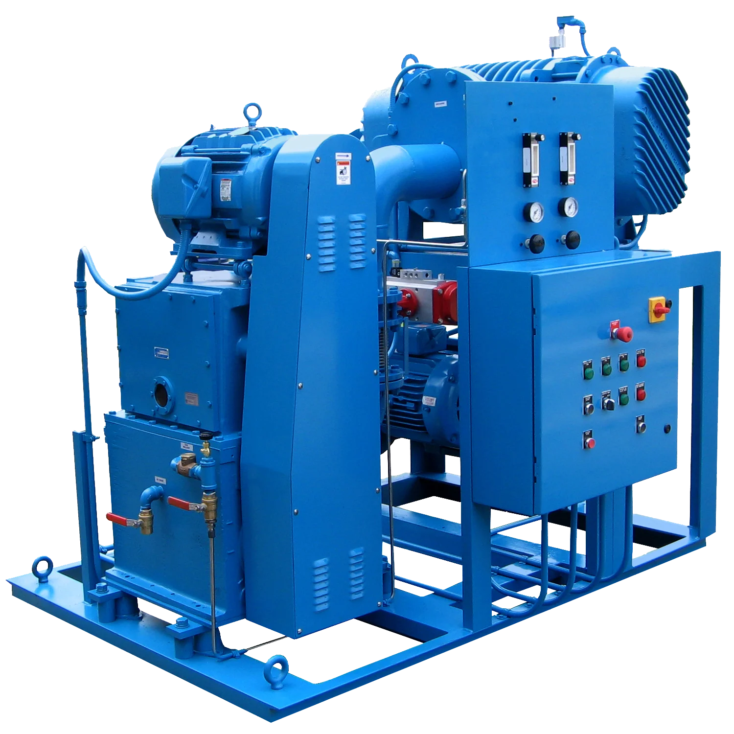 Booster and rotary piston vacuum pumping systems featured by Relevant Industrial, highlighting high-performance vacuum solutions engineered for deep vacuum levels, vapor handling, and robust industrial process operations.
