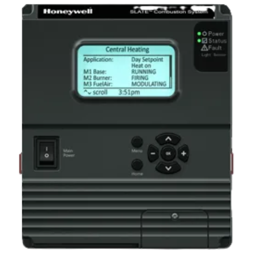Honeywell SLATE modular combustion control platform with touchscreen interface and stackable modules—engineered for integrated burner management and process control, available from Relevant Industrial.
