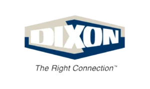 Dixon logo representing a leading manufacturer of hose fittings, couplings, and fluid transfer products, offered by Relevant Industrial for industrial and commercial applications.
