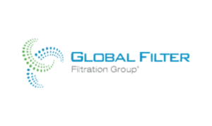 Global Filters logo representing filtration products for liquid and air applications, offered by Relevant Industrial for industrial process and environmental filtration solutions.