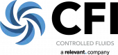 Controlled Fluids Inc. logo featured by Relevant Solutions, highlighting hydraulic, pneumatic, and fluid power solutions engineered for precision control in industrial and mobile equipment applications.