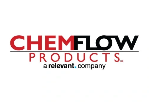 Chemflow logo with Relevant Industrial branding, highlighting specialized fluid handling and filtration solutions for critical industrial applications.