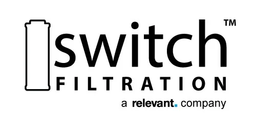 Switch Filtration logo presented by Relevant Solutions, representing a trusted brand delivering high-efficiency filtration solutions for industrial applications.